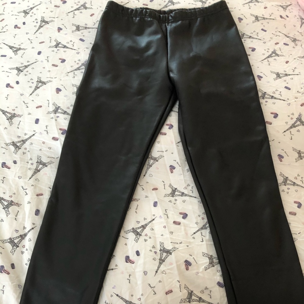 Girls faux leather pants